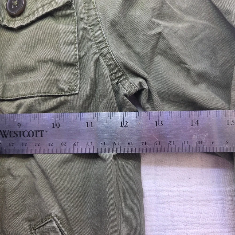 OshKosh Bgosh Boys Olive Green Field Jacket Military Utility Zip Up Size 6
